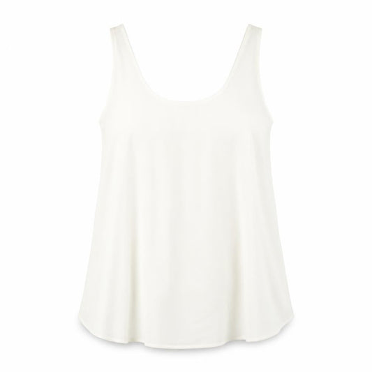 Marks & Spencer Womens Ivory Polyester Basic Tank Size 20 Scoop Neck