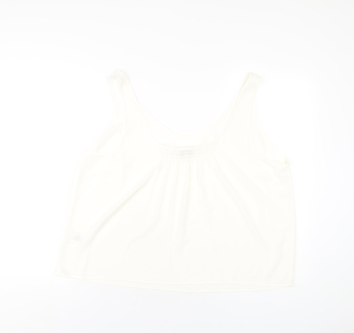 Womens UK Size 20 Marks and Spencer Ivory Basic Tank