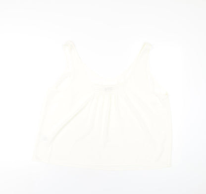 Womens UK Size 20 Marks and Spencer Ivory Basic Tank