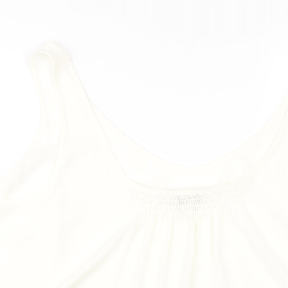Womens UK Size 20 Marks and Spencer Ivory Basic Tank