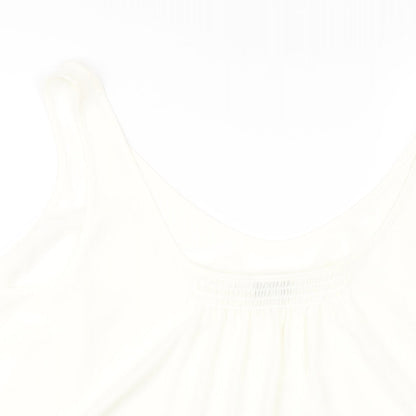 Womens UK Size 20 Marks and Spencer Ivory Basic Tank