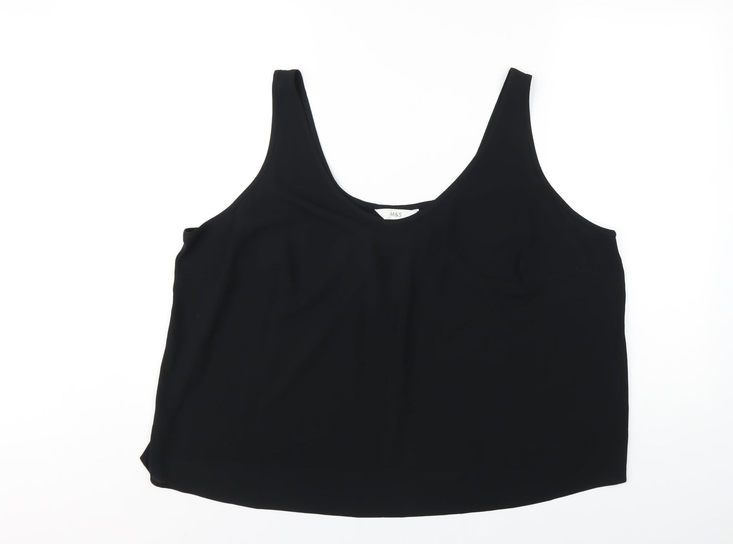 Womens UK Size 24 Marks and Spencer Black Basic Tank