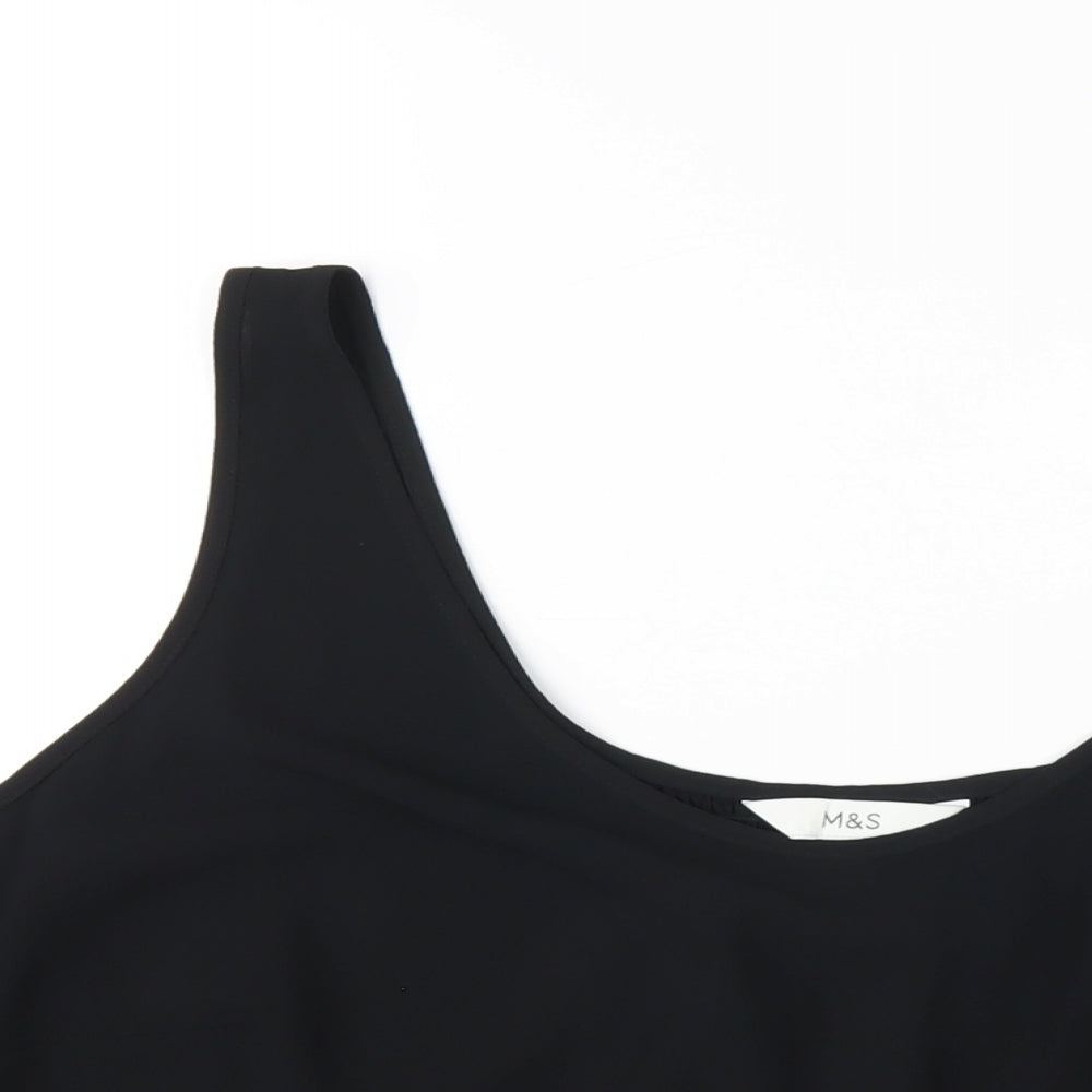 Womens UK Size 24 Marks and Spencer Black Basic Tank