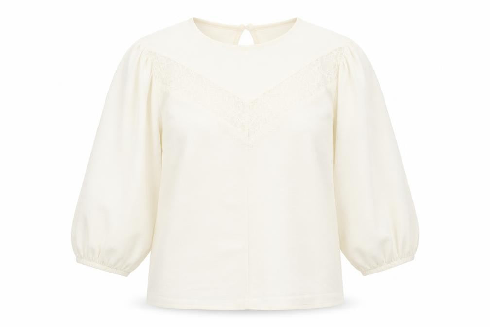 Womens UK Size 10 Topshop Ivory Basic T-Shirt