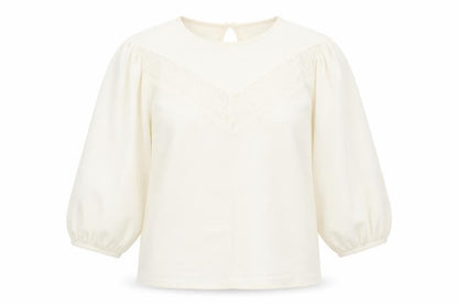 Womens UK Size 10 Topshop Ivory Basic T-Shirt