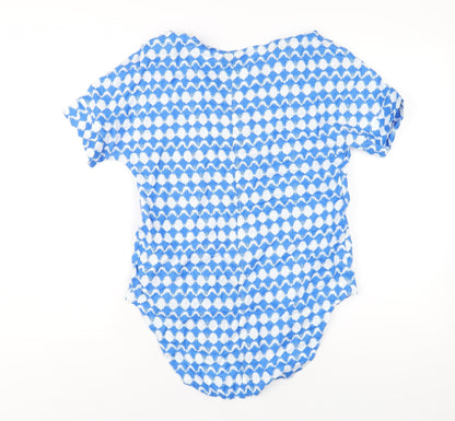 Womens UK Size 6 Marks and Spencer Blue Basic T-Shirt