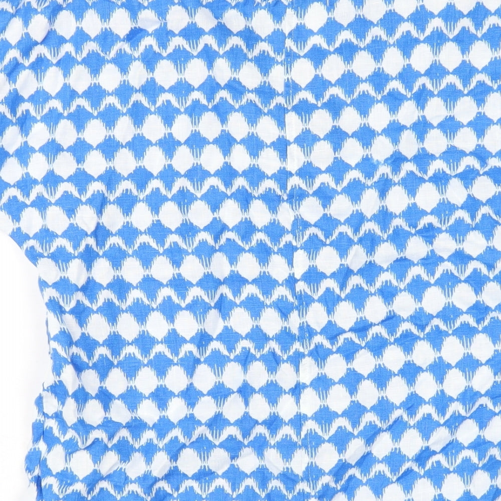 Womens UK Size 6 Marks and Spencer Blue Basic T-Shirt