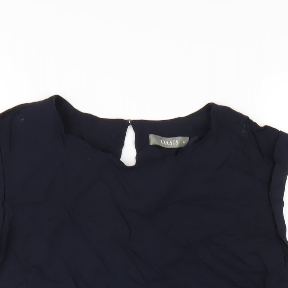Womens UK Size 12 Oasis Blue Basic T-Shirt