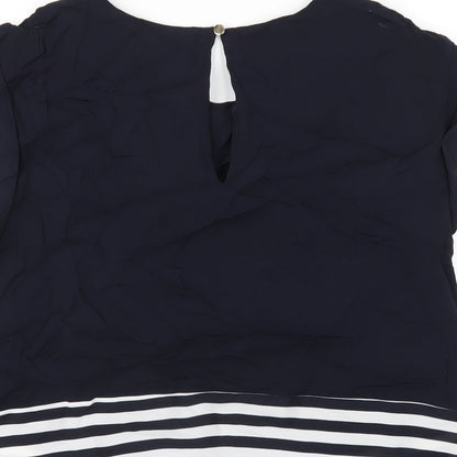Womens UK Size 12 Oasis Blue Basic T-Shirt