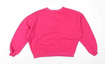 New Look Womens Pink Polyester Pullover Sweatshirt Size 8 Pullover