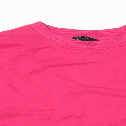 New Look Womens Pink Polyester Pullover Sweatshirt Size 8 Pullover