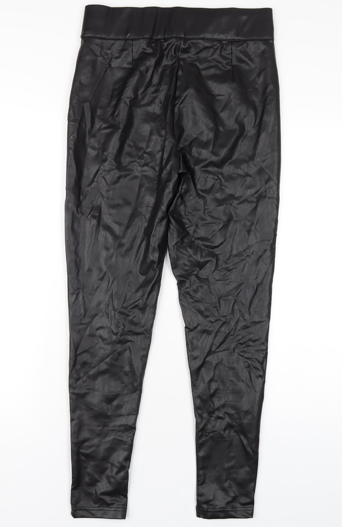 Womens UK Size 10 Marks and Spencer Regular Fit Carrot Black Trousers