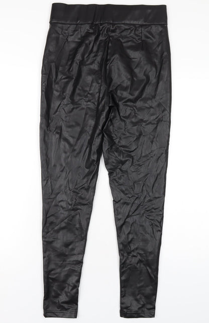 Womens UK Size 10 Marks and Spencer Regular Fit Carrot Black Trousers