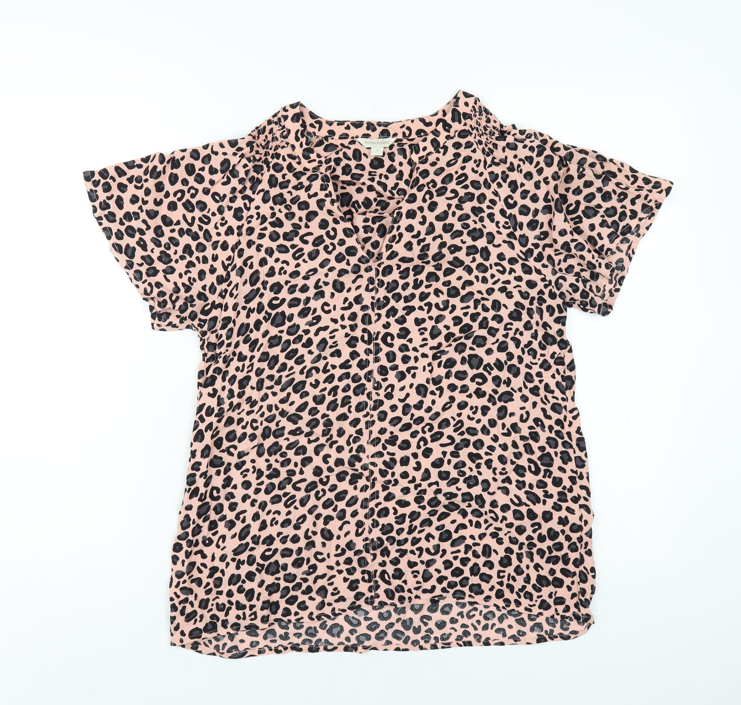 Womens UK Size S Monsoon Pink Basic T-Shirt