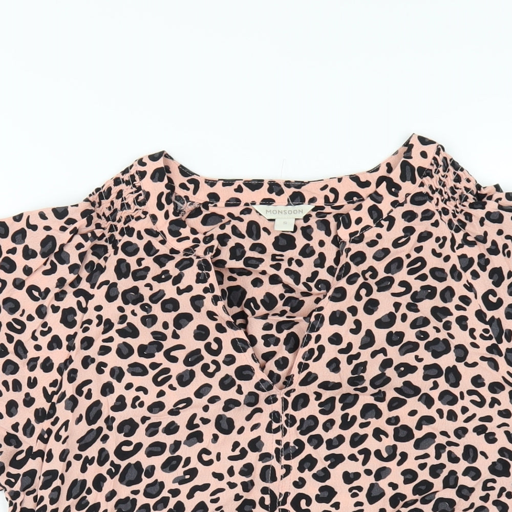 Womens UK Size S Monsoon Pink Basic T-Shirt