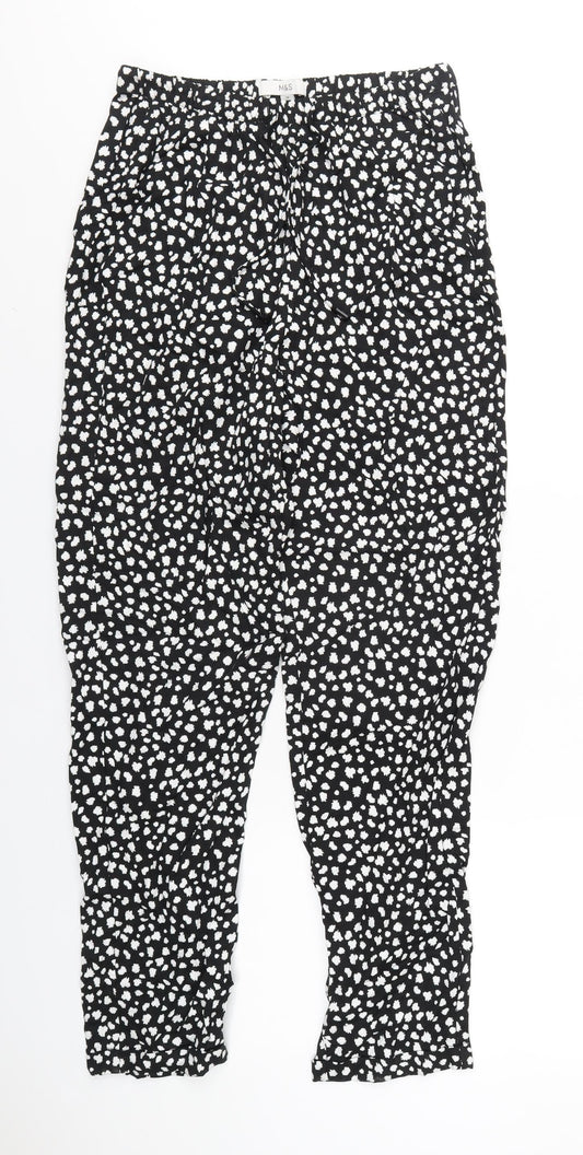 Womens UK Size 10 Marks and Spencer Regular Fit  Black Trousers