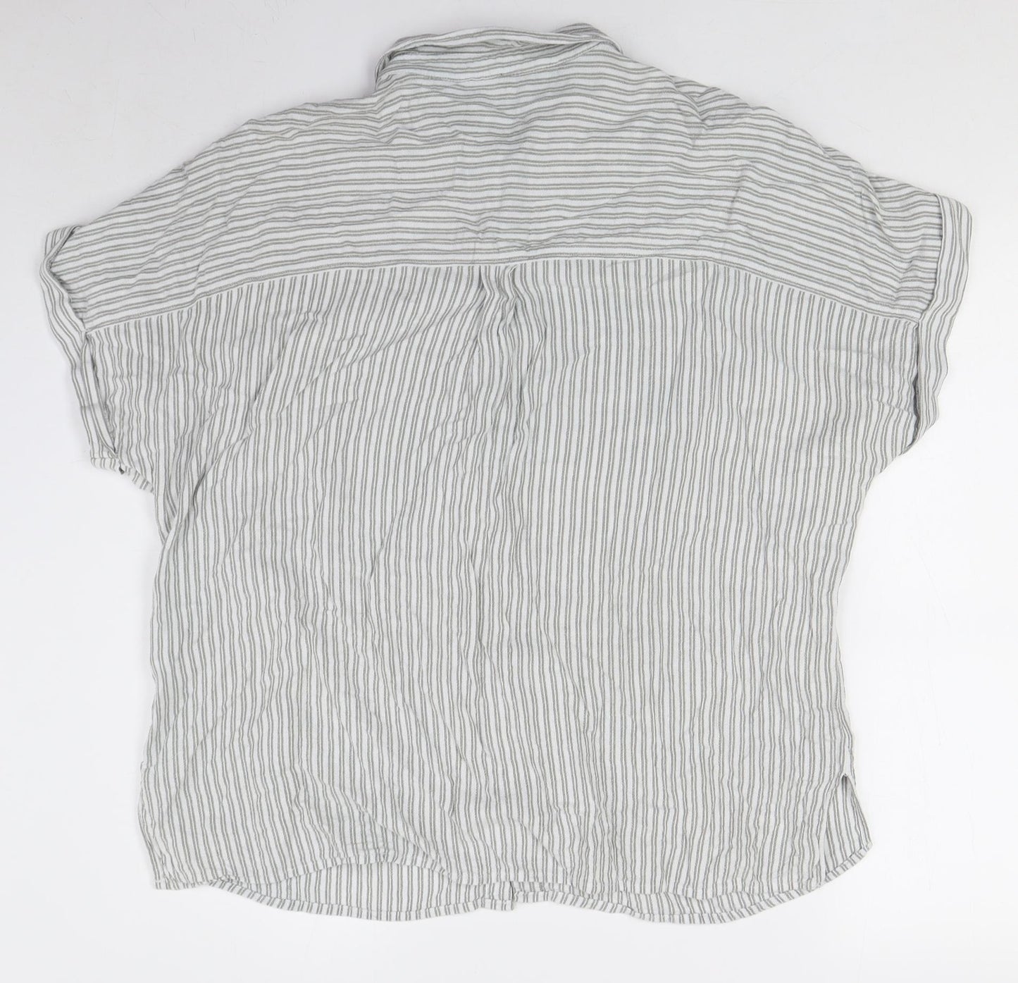 Womens UK Size 18 New Look White Basic Button-Up
