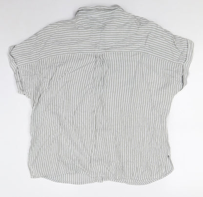 Womens UK Size 18 New Look White Basic Button-Up