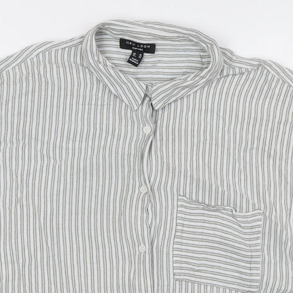 Womens UK Size 18 New Look White Basic Button-Up