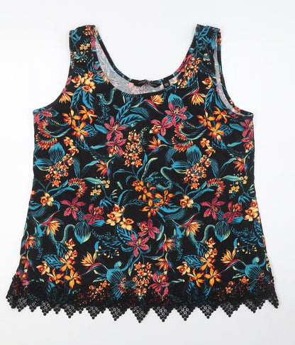 Womens UK Size S Dorothy Perkins Multicoloured Basic Tank