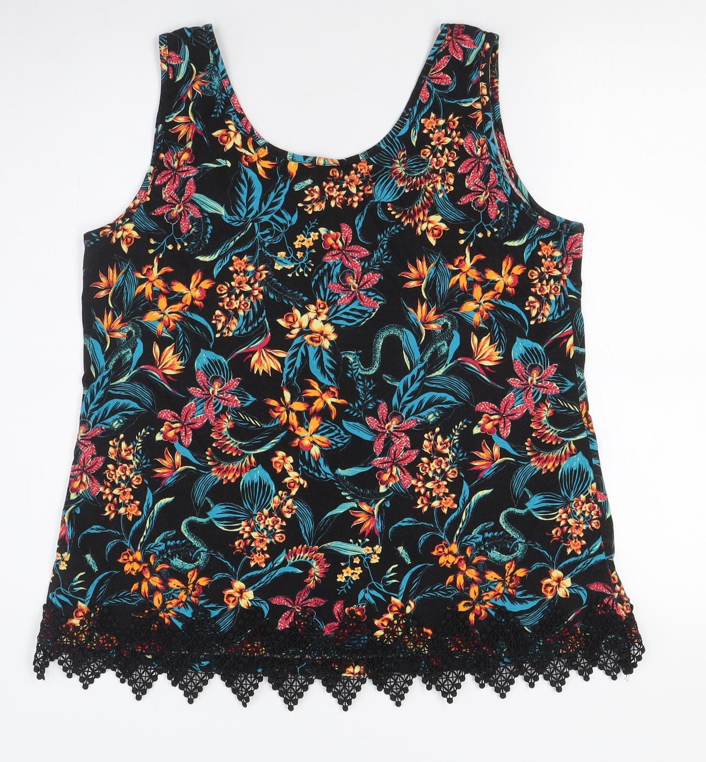 Womens UK Size S Dorothy Perkins Multicoloured Basic Tank