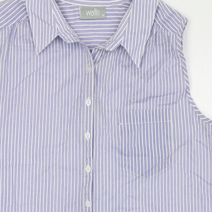 Womens UK Size M Wallis Multicoloured Basic Button-Up