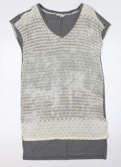 Womens UK Size 10 Sandwich Multicoloured Tunic Blouse