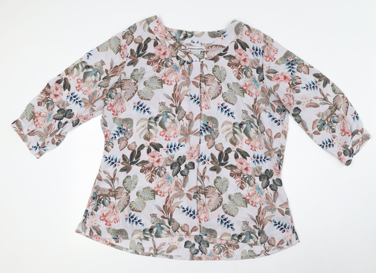 Womens UK Size 27 Atlas for Women Multicoloured Tunic Blouse