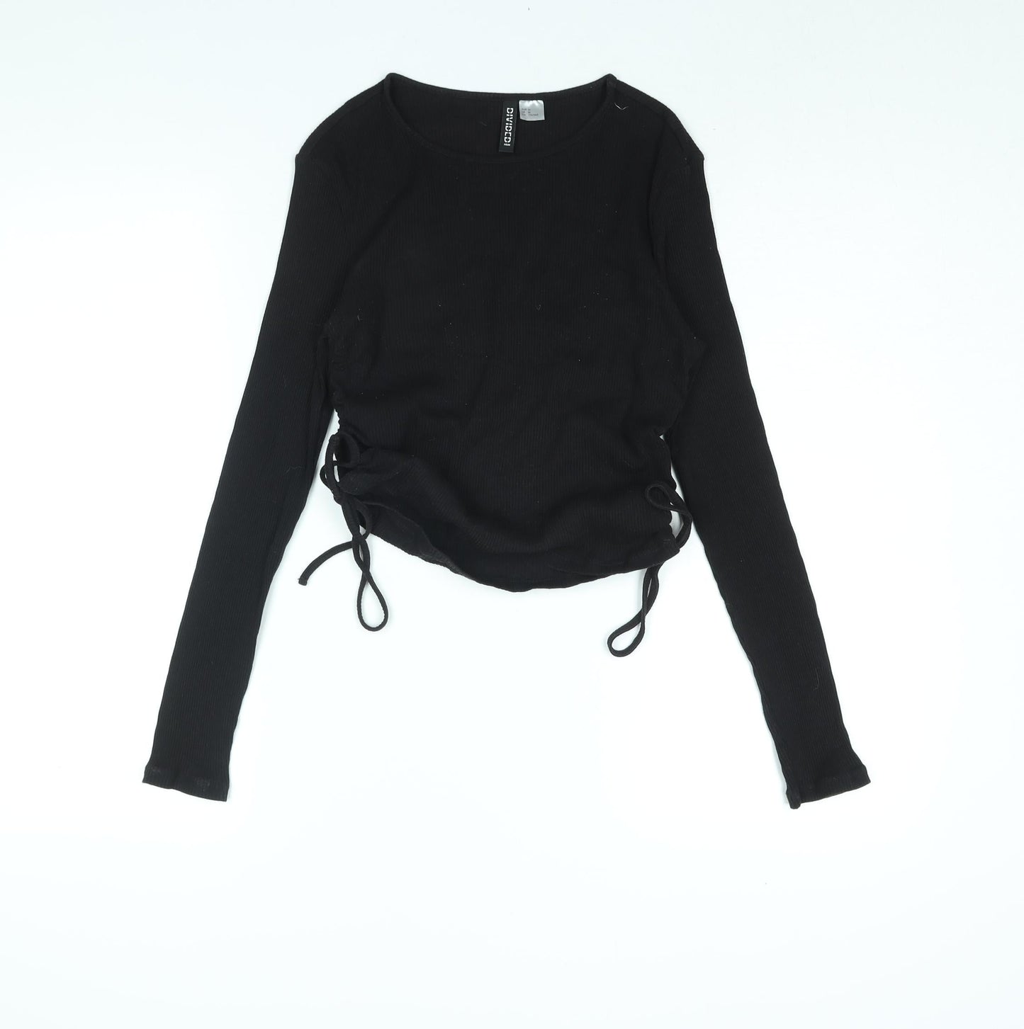 Womens UK Size M Divided by H&M Black Basic Blouse