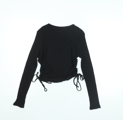 Womens UK Size M Divided by H&M Black Basic Blouse