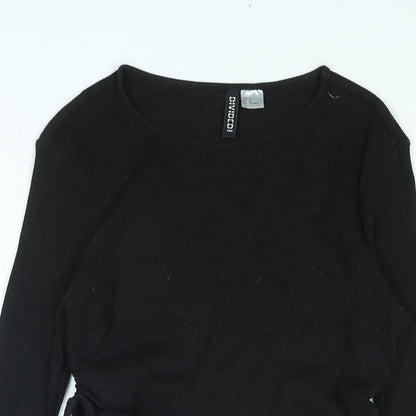 Womens UK Size M Divided by H&M Black Basic Blouse