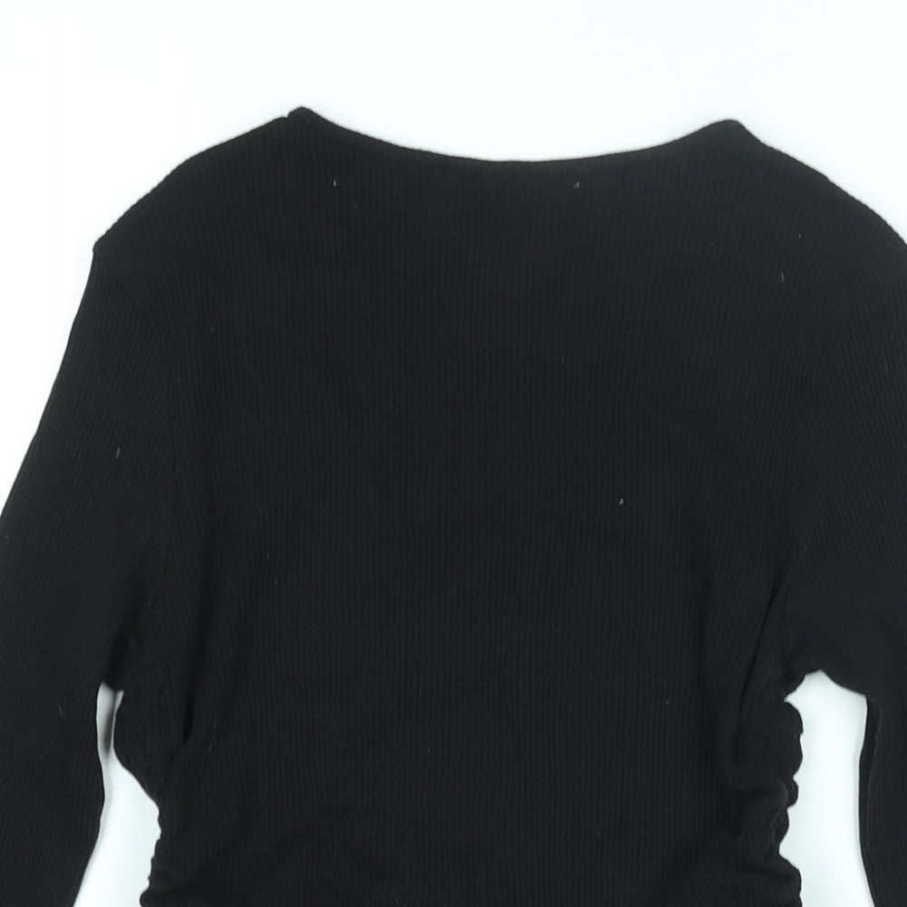 Womens UK Size M Divided by H&M Black Basic Blouse