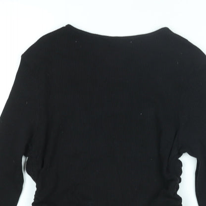 Womens UK Size M Divided by H&M Black Basic Blouse