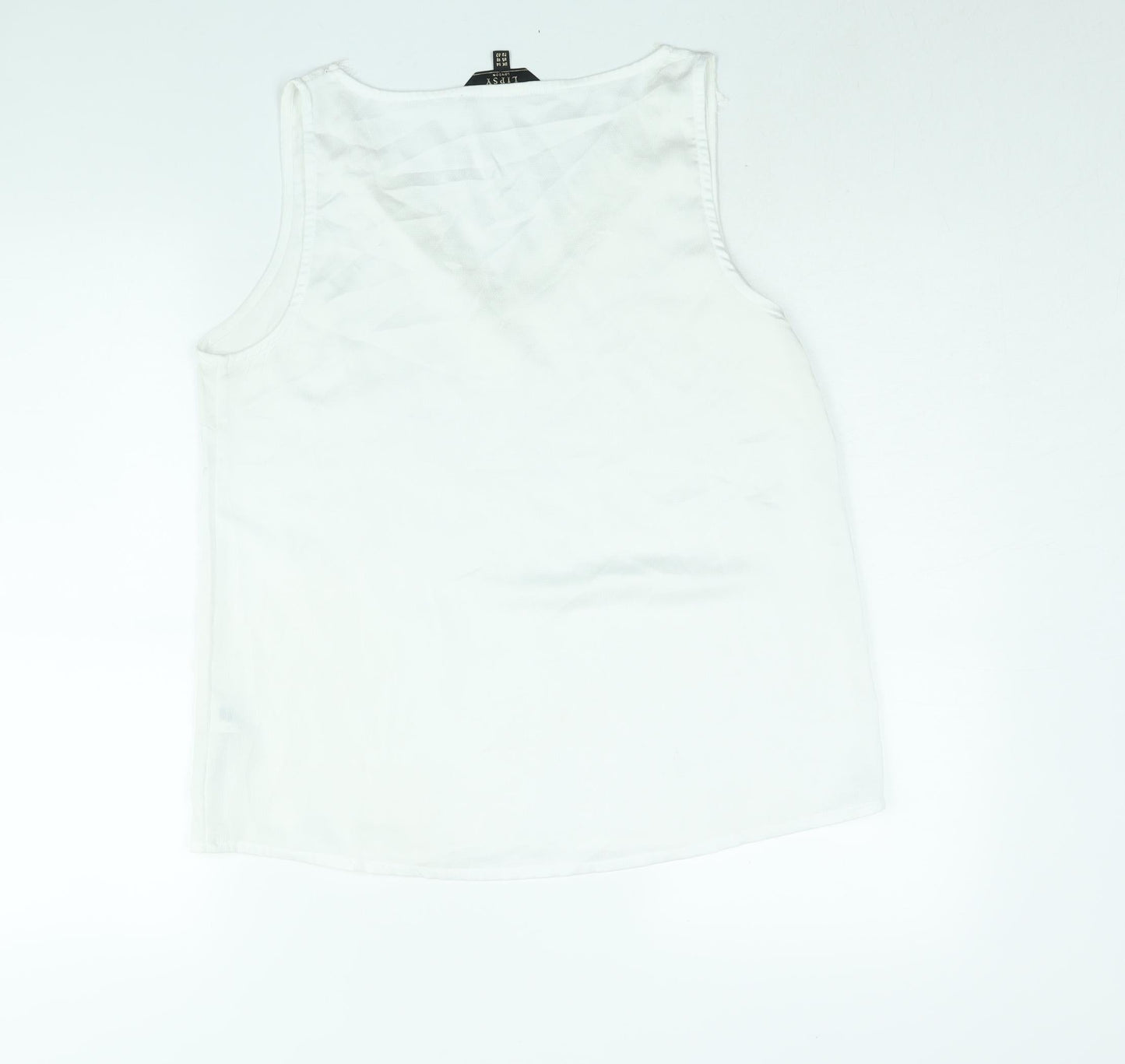 Womens UK Size 14 Lipsy White Basic Blouse