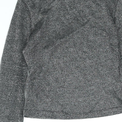 Womens UK Size XS NA-KD Silver Basic Blouse