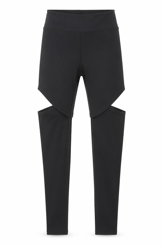 Womens UK Size 8 ASOS Regular Fit Compression Black Leggings