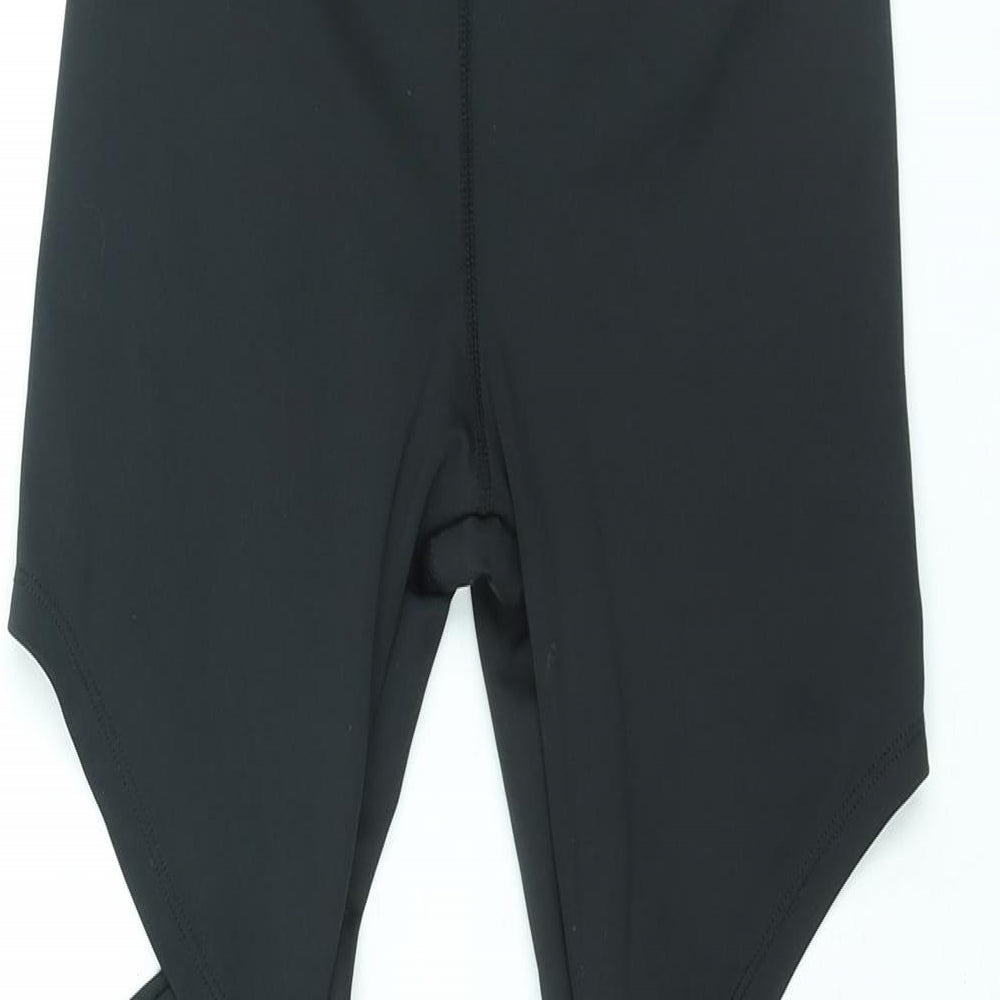 ASOS Womens Black Polyester Compression Leggings Size 8 L26 in Regular Pullover - Cut Out Detail