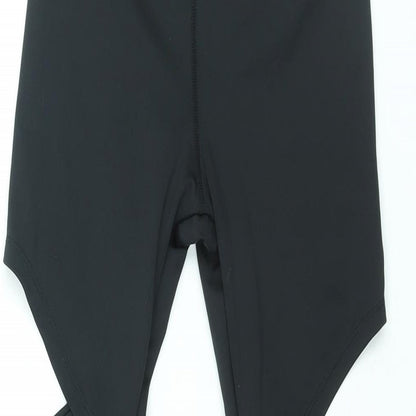 ASOS Womens Black Polyester Compression Leggings Size 8 L26 in Regular Pullover - Cut Out Detail