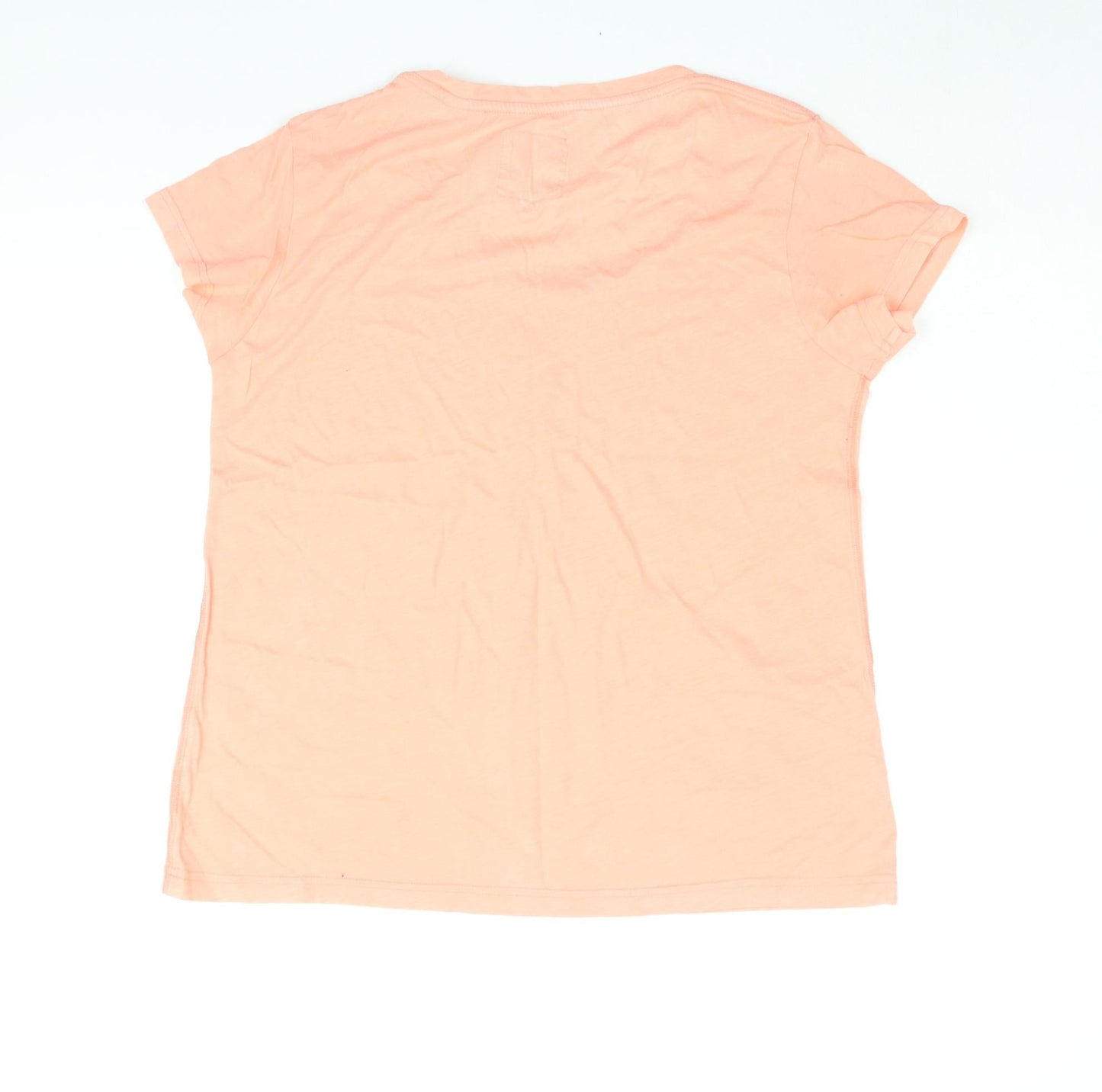 Jack Wills Womens Pink Cotton Basic T-Shirt Size 12 Round Neck - JW Print