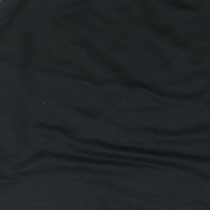 Boohoo Womens Black Colourblock Polyester Pullover Sweatshirt Size 10 Pullover - Leopard Print Panel