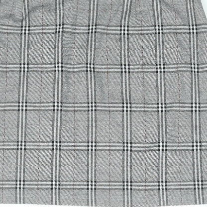 Marks and Spencer Womens Grey Check Polyester A-Line Skirt Size 12