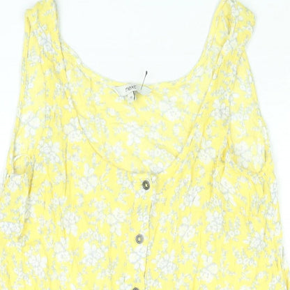 Womens UK Size 12 NEXT Yellow Camisole Blouse