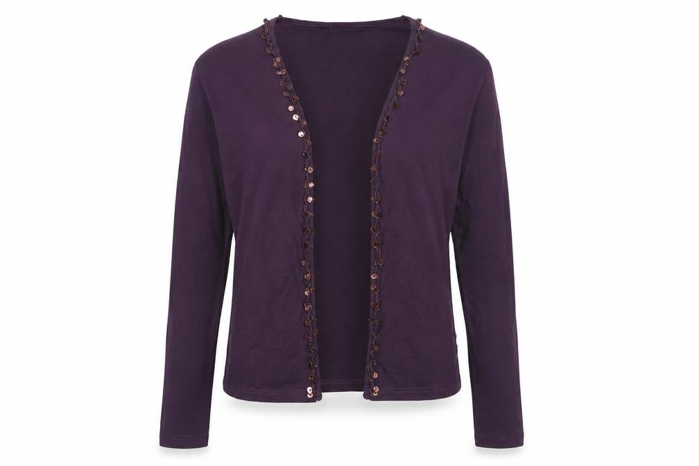 Womens UK Size M ELLE Purple Cape Jumper