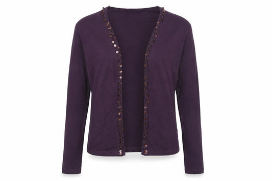 Womens UK Size M ELLE Purple Cape Jumper