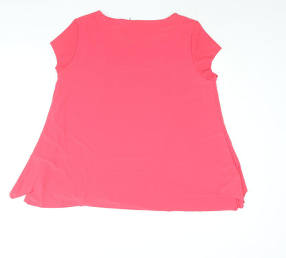Womens UK Size 16 Phase Eight Pink Basic Blouse
