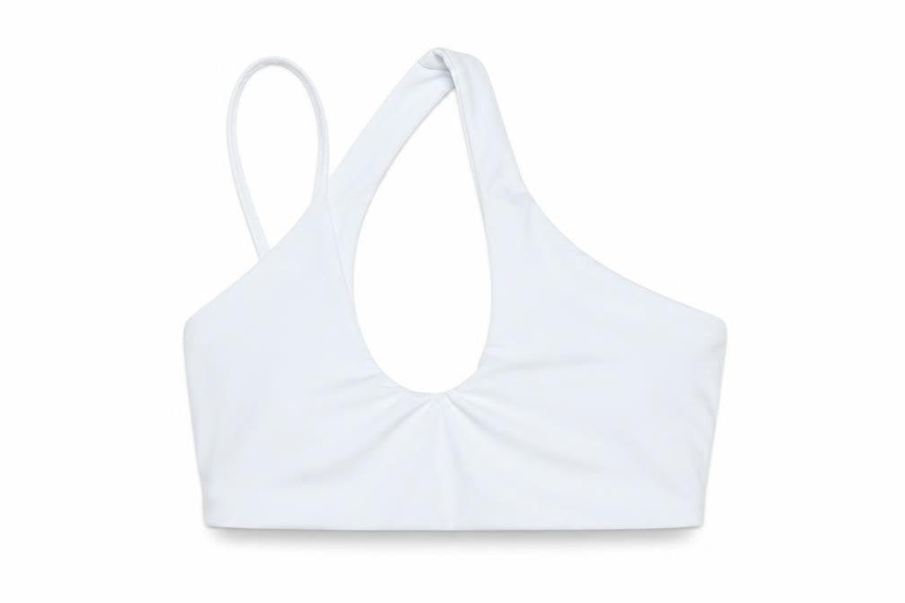 Womens UK Size 12 PRETTYLITTLETHING White Cropped Blouse