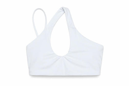Womens UK Size 12 PRETTYLITTLETHING White Cropped Blouse