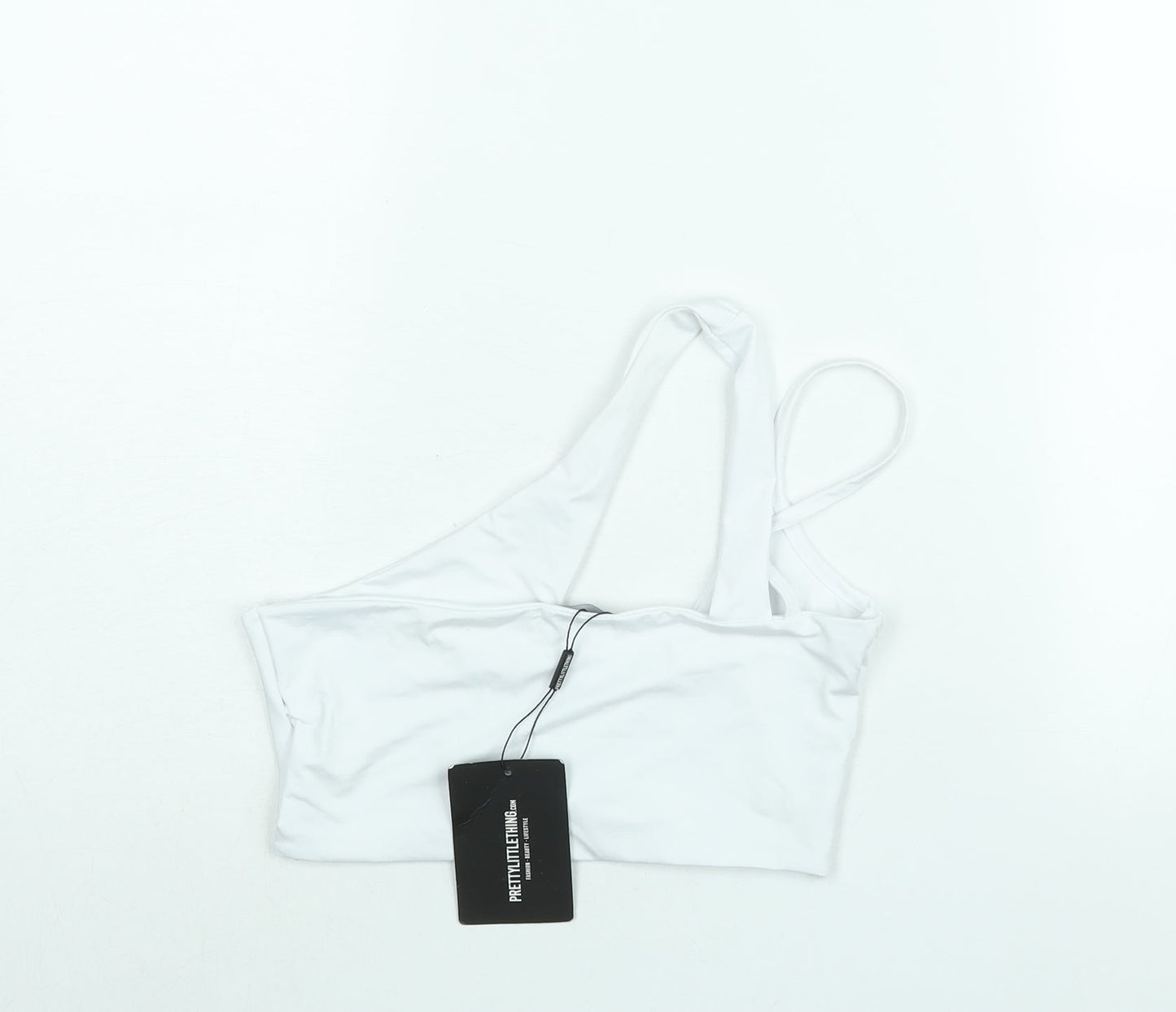 Womens UK Size 12 PRETTYLITTLETHING White Cropped Blouse