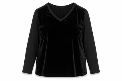 Womens UK Size 16 Oui Black Basic Blouse