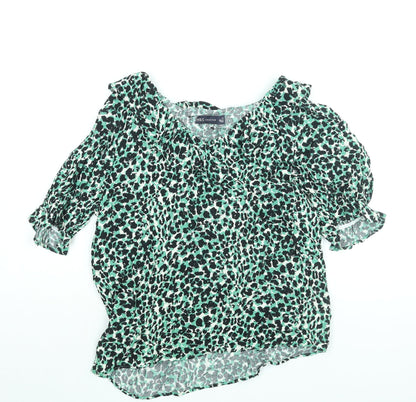 Womens UK Size 10 Marks and Spencer Green Basic Blouse